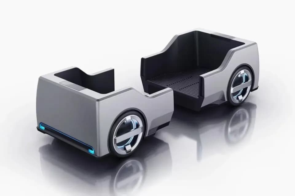 AI logistics vehicle, Product design showcase