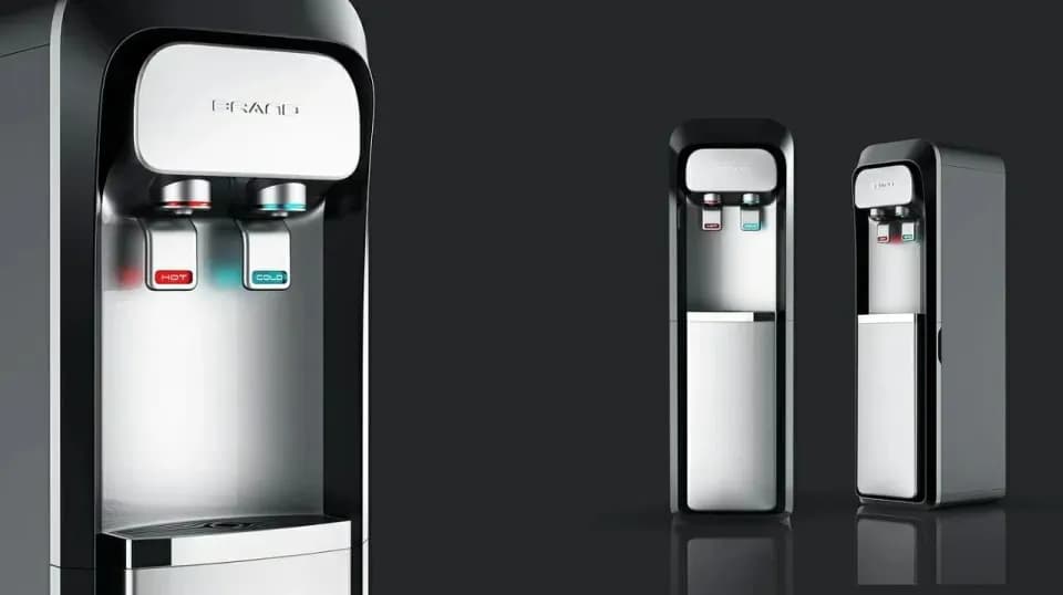 ウォーターサーバー，製品デザイン展示