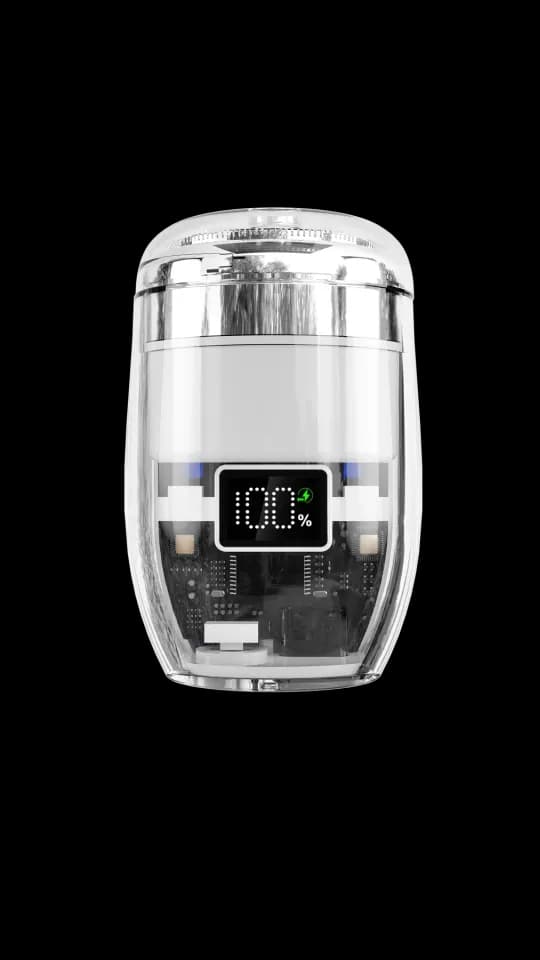 Transparent portable shaver, Product design showcase