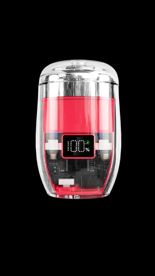 Transparent portable shaver, Product design showcase