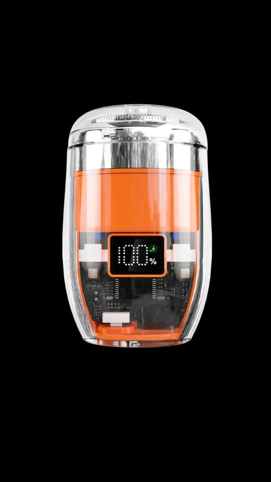 Transparent portable shaver, Product design showcase