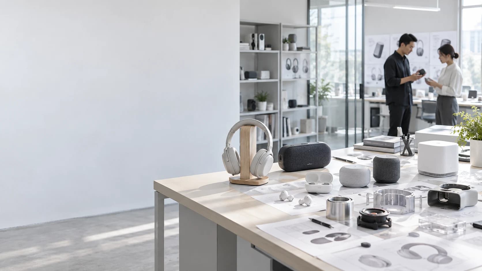 製品レビューとサンプル展示のスペース